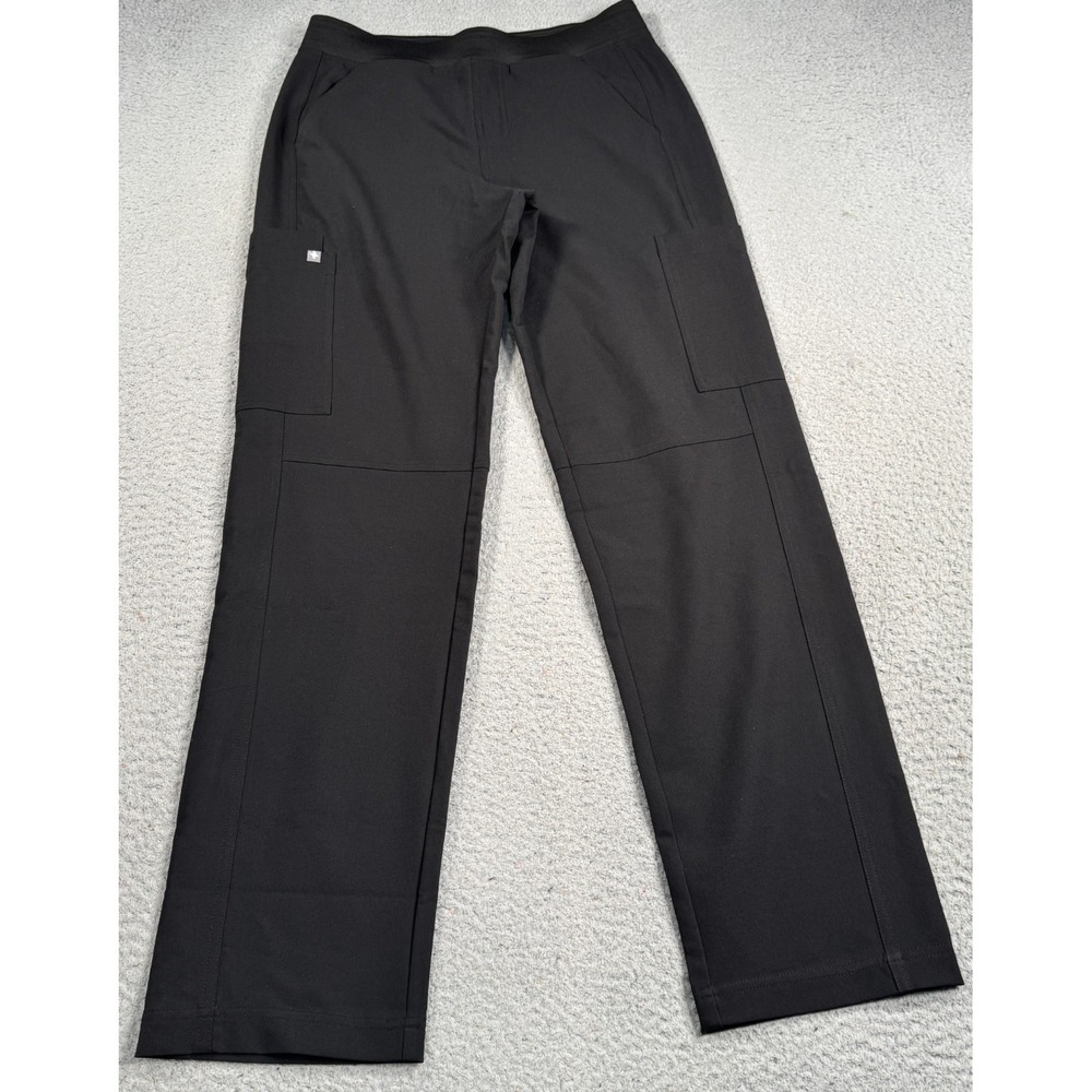 Figs Scrub Pant Mens 28x31 Black Cargo Straight Stretch Medical Uniform Nursing